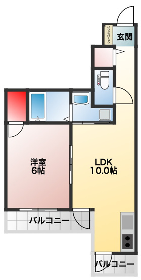 【間取り】 | シティーコート北瓦町EX