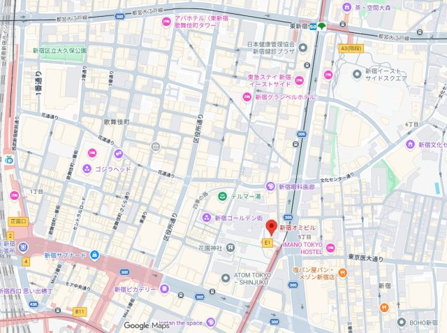 新宿オミビルの地図