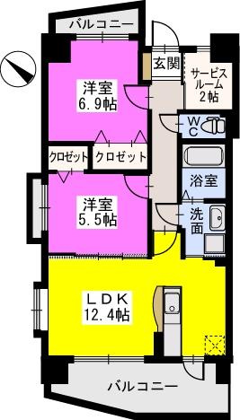 【間取り】 | リヴェール和白丘