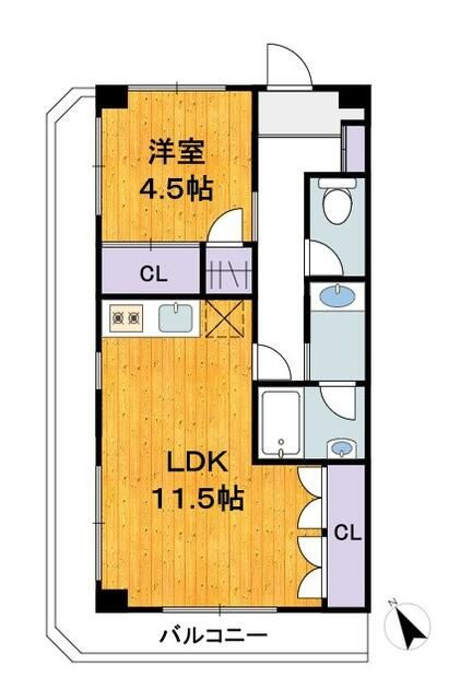 横浜市港南区日野８丁目の賃貸マンションの間取り