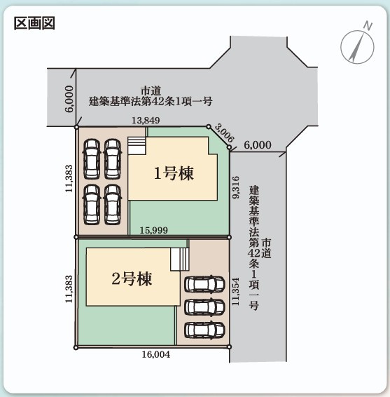 【久之浜町第4／1号棟】　お買い物に便利な立地♪　おしゃれさん必見♪デザイナーズ新築建売住宅！　の区画図|区画図です。
