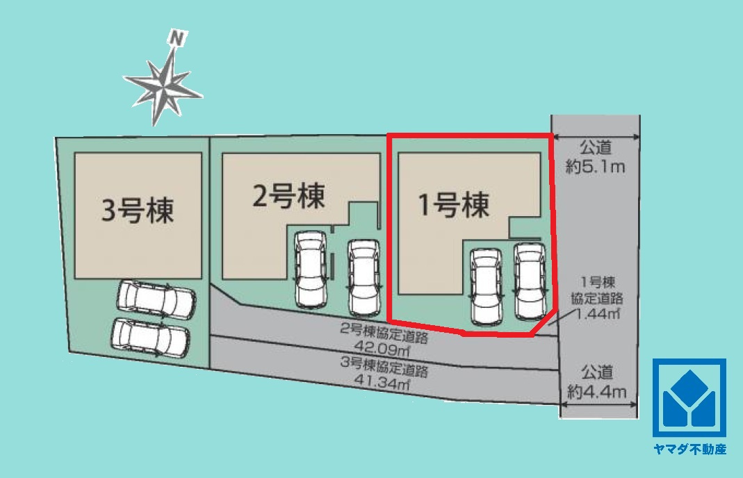 伊丹市野間５丁目の区画図