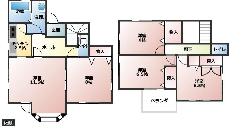 鴨川市宮　別荘住宅の間取り