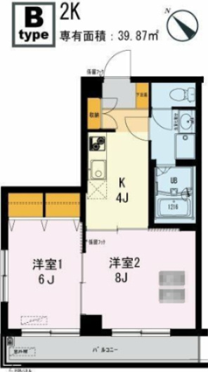 第１カスヤハイツの間取り