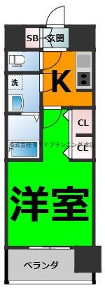 仲介手数料0円！CREST TAPP平安通の間取り