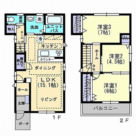 Ｖｉｌｌａ Ｎａｋａｂｕの間取り|間取図