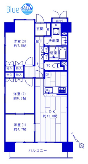 【間取り】 | サンリバーオオモリ