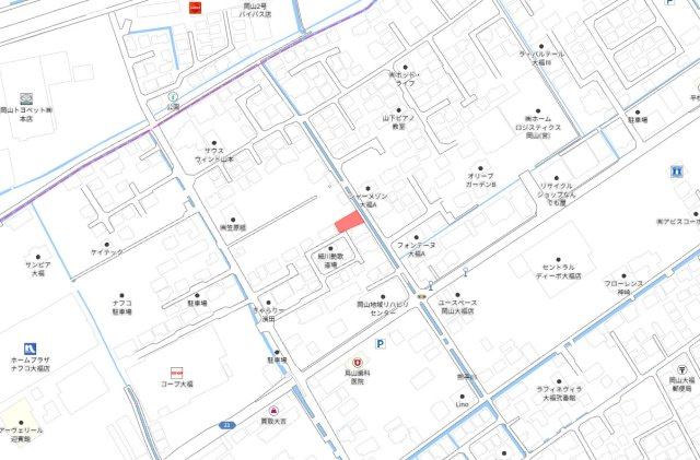 南区大福　1区画の地図