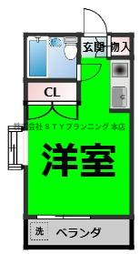 仲介手数料０円！メゾン・ド・シェリーの間取り