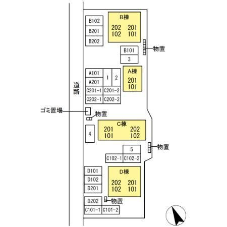 メゾン・エトワール　Ｄの区画図