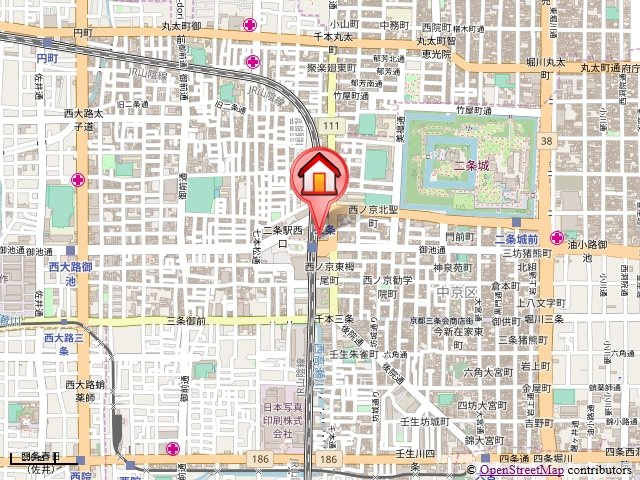 ビエラコート二条の地図