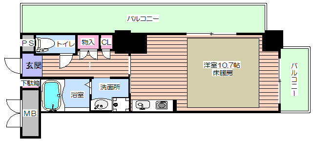 【間取り】 | エルヴェ東天満