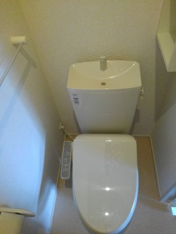 落ち着いた色調のトイレです