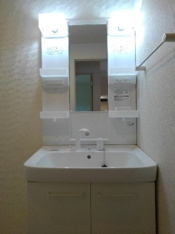 忙しい朝には欠かせない洗面所です