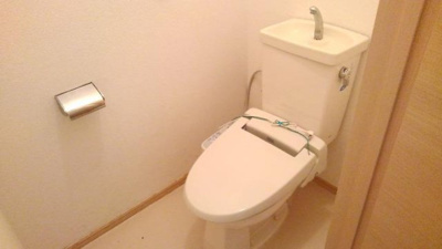 落ち着いた色調のトイレです