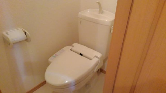 落ち着いた色調のトイレです