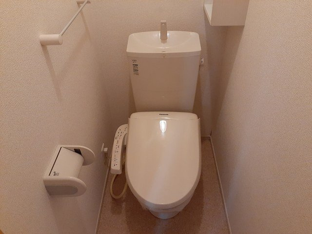 落ち着いた色調のトイレです