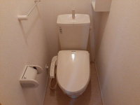 落ち着いた色調のトイレです
