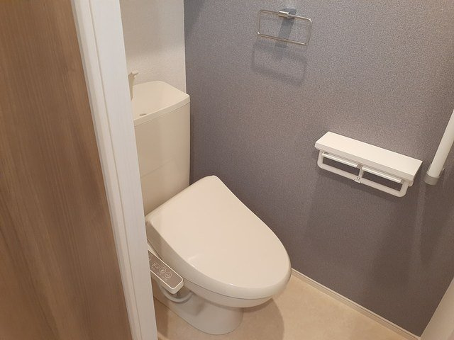 落ち着いた色調のトイレです