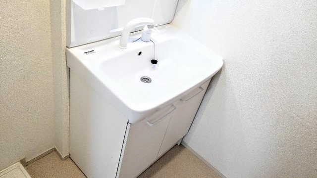 スペースが確保できる洗面所です