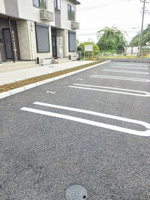 駐車場に車を止められます
