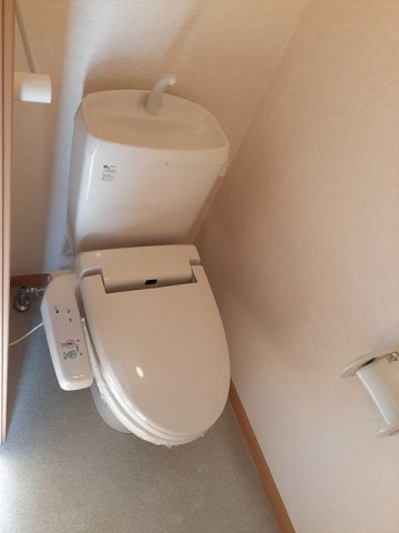 落ち着いた色調のトイレです