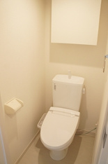 落ち着いた色調のトイレです