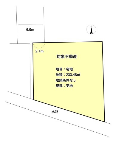 南区浜野2丁目　1区画の区画図