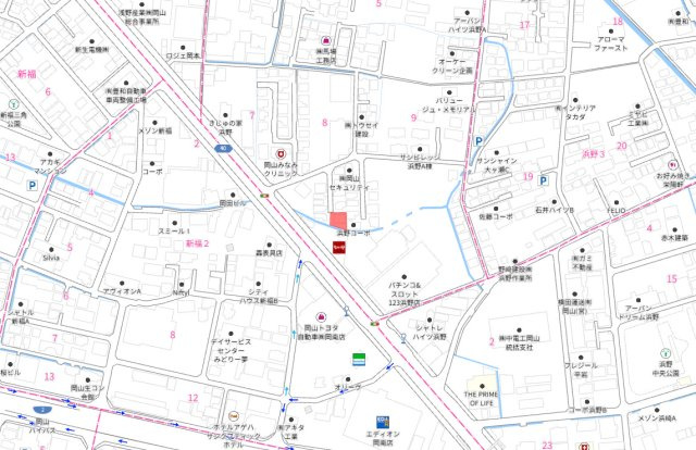南区浜野2丁目　1区画の地図