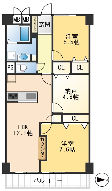 ハイマート豊中の間取り