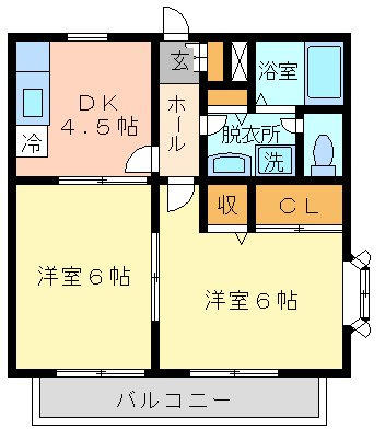 世田谷区成城８丁目のアパートの間取り