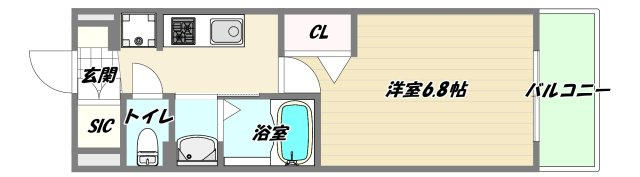 大阪市東淀川区西淡路４丁目の賃貸マンションの間取り