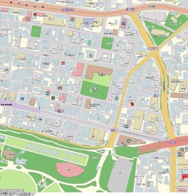 プレール・ドゥーク新宿御苑の地図