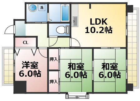 【間取り】 | 生野プラザ　仲介手数料無料