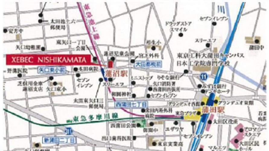 ジーベック西蒲田の地図