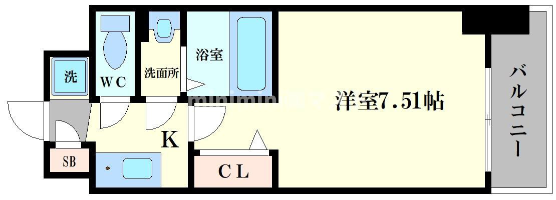 フォーリアライズ難波南レーヴの間取り