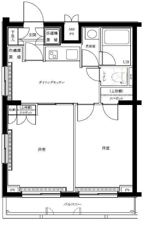 ルーブル中野坂上弐番館の間取り|間取りです。