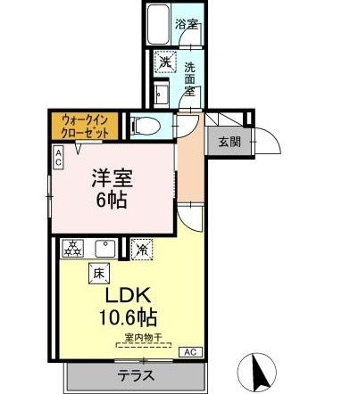 【間取り】 | レジデンスオークリーフ | 新築！1LDKの間取りです！