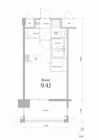 【間取り】 | 新品家具付きマンション博多駅南27(KaGood福岡) | ※間取りと異なる場合は現状を優先します。