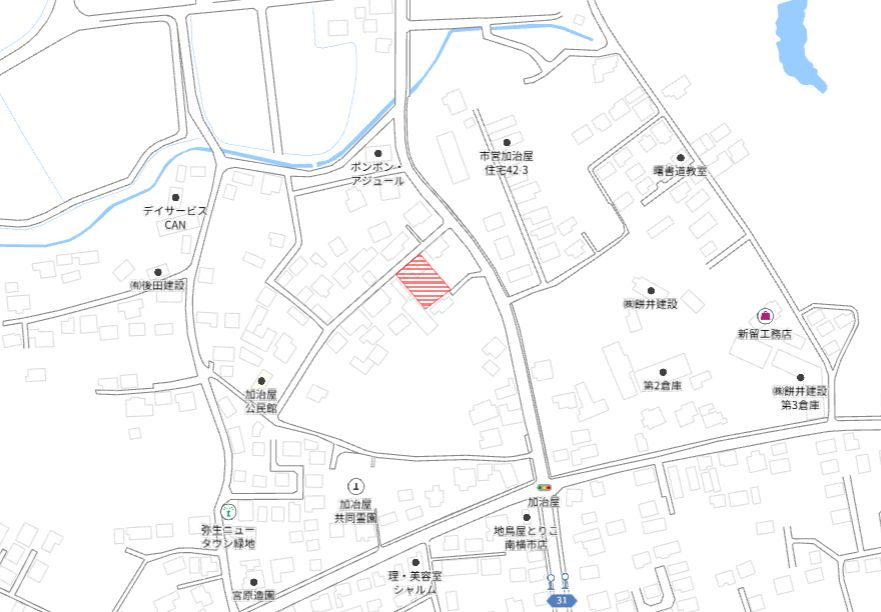 都城市南横市町の売地の土地図