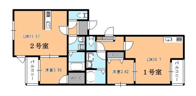 【間取り】 | Ｉｌ　Vivace姪浜