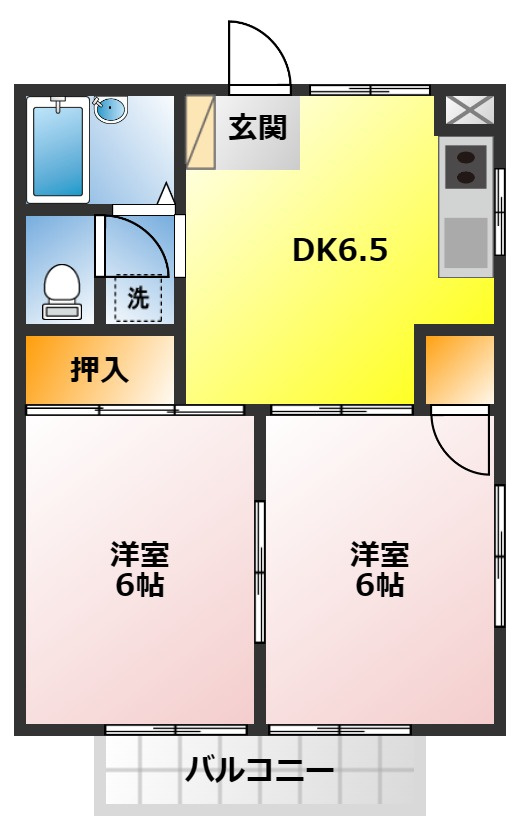 ロイヤルハイツＢ棟の間取り