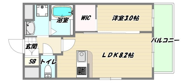 大阪市東淀川区西淡路４丁目の賃貸マンションの間取り