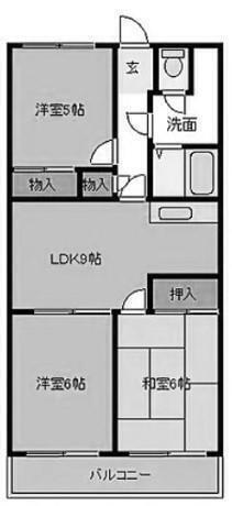南埜マンション赤塚の間取り