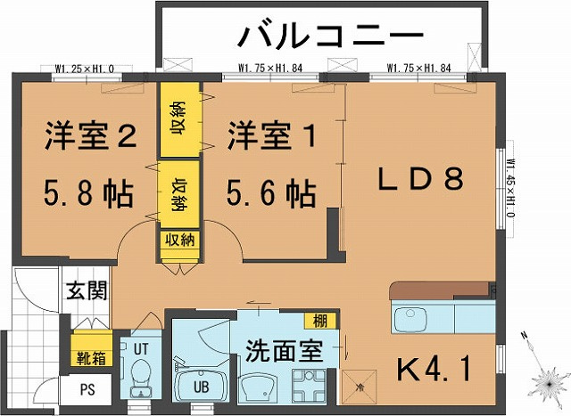 ディアコートJの間取り