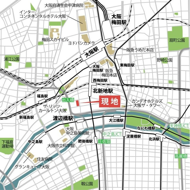 Ｂｒｉｌｌｉａ　Ｔｏｗｅｒ　堂島の地図