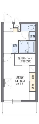 レオパレスＦｒｉｅｎｄｓⅡの間取り|代表的な間取のため実際の間取とは異なる場合があります