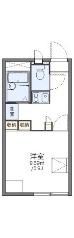 レオパレスチェリーブロッサムの間取り