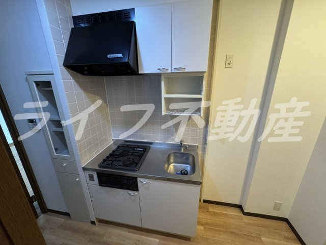 クレール玉造のキッチン|コンパクトなキッチンで掃除もラクラク