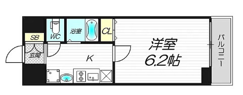 大阪市淀川区西宮原１丁目の賃貸マンションの間取り